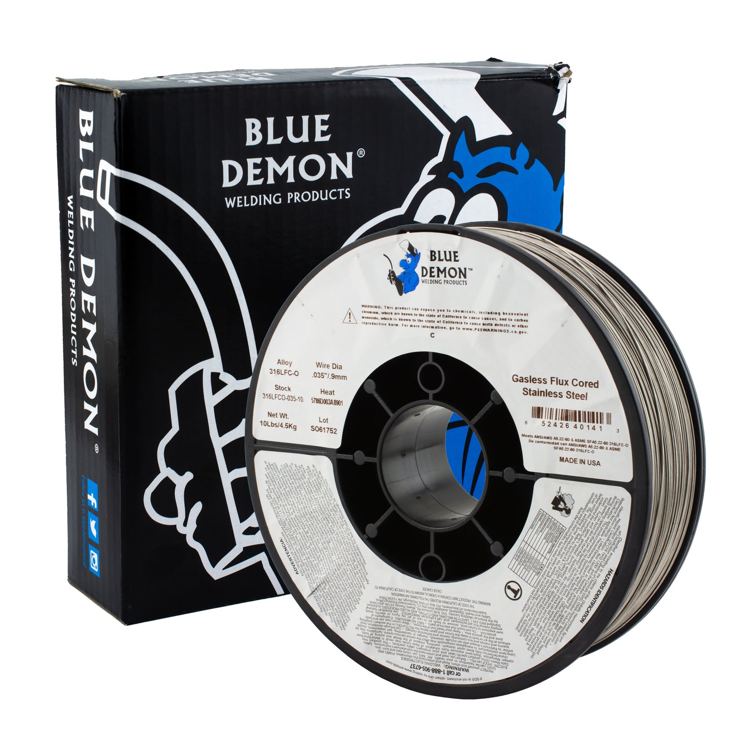 Blue Demon 316L Stainless Steel Gasless Wire